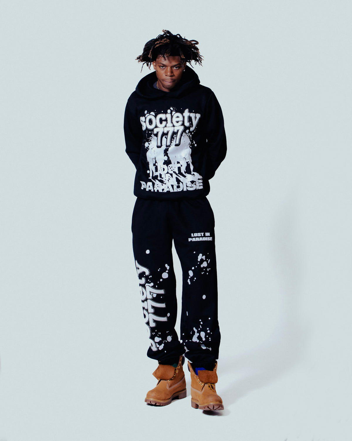 Society Black Rhinestone Sweatsuit